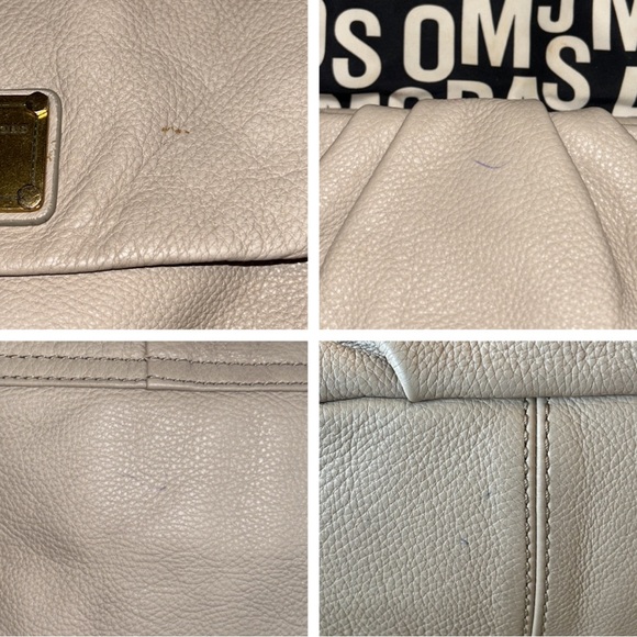 Marc Jacobs Classic Q Lil Utika Ivory Cream Pebbled Leather Satchel Shoulder Bag - Picture 13 of 16